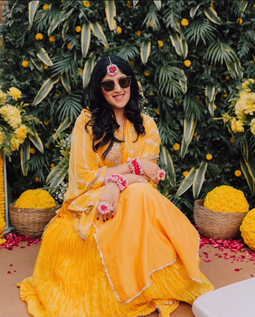 Haldi ceremony outfit for mellenial brides